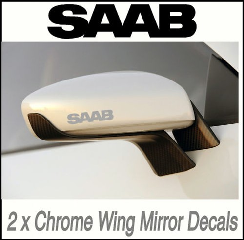Saab chrome wing mirror - chrome,